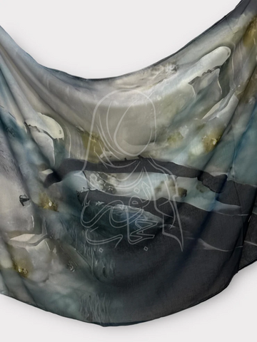 Printed Modal Rayon - Ash Reverie