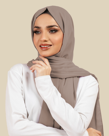 Plain Georgette - Ash