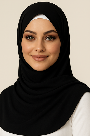 Plain Georgette - Black