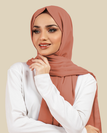 Plain Georgette - Chestnut
