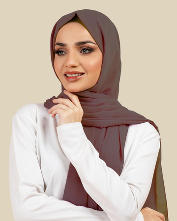 Plain Georgette - Dark Purple