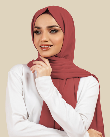 Plain Georgette - Dusty Pink