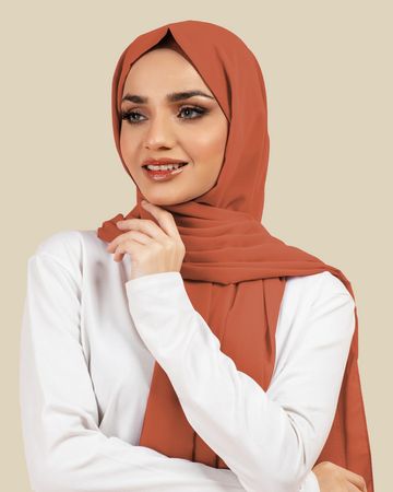 Plain Georgette - Rose Wood
