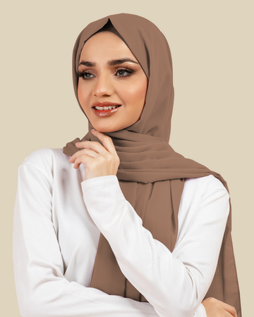 Plain Georgette - Rosy Brown