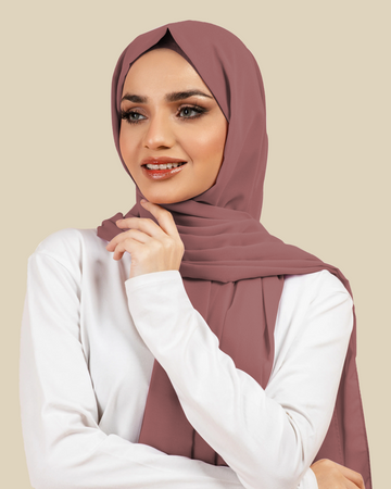 Plain Georgette - Sand Berry