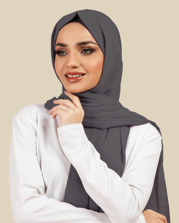Plain Georgette - Smoke