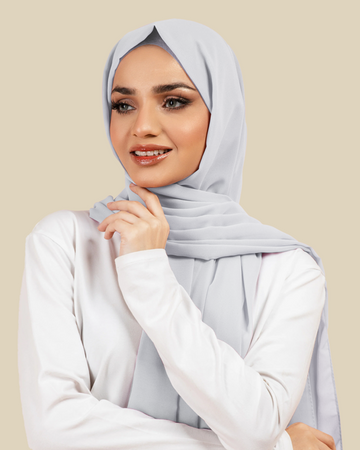 Plain Georgette - White