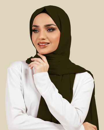 Plain Georgette - Zaitun