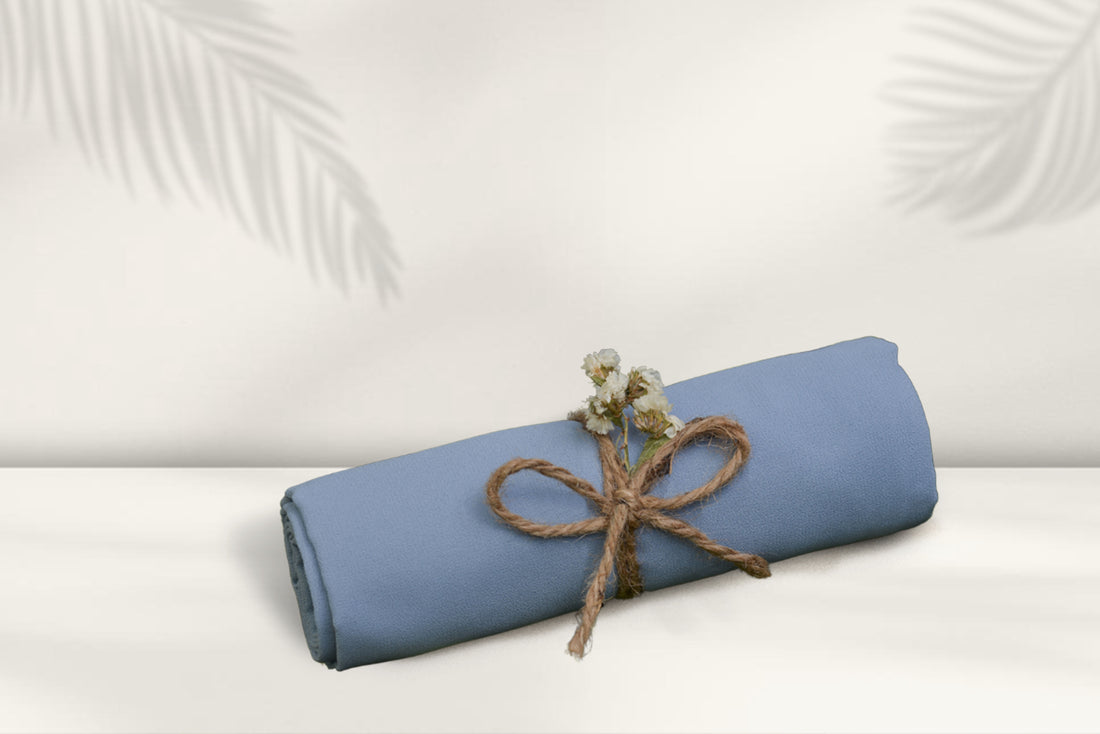 Plain Georgette - Powder Blue