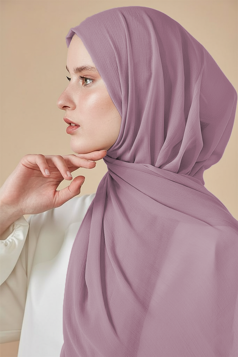 Metallic Chiffon Ametyst