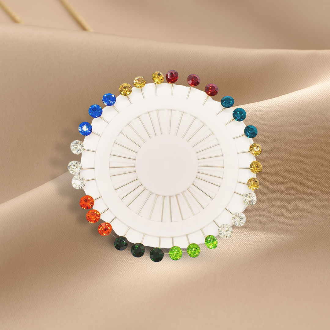Multi Crystal Pin Wheel: CrystalBloom