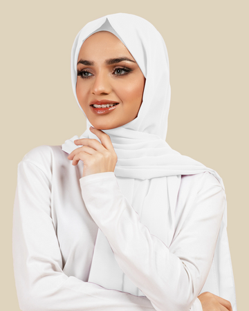 Plain Georgette - B White