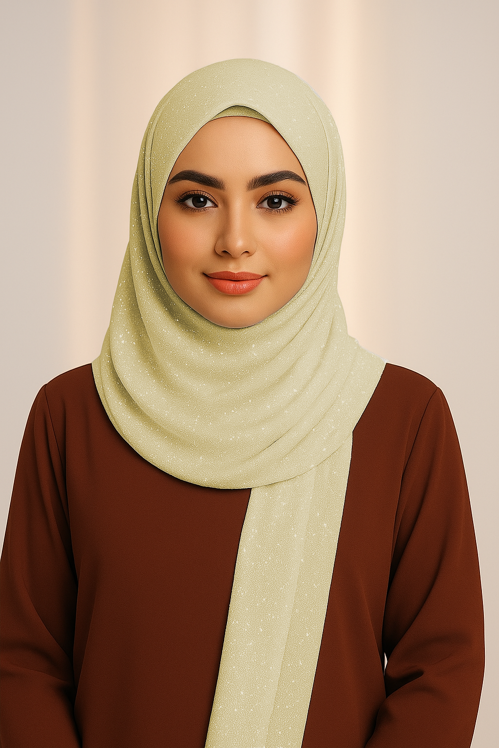 Georgette Glitter - Beige