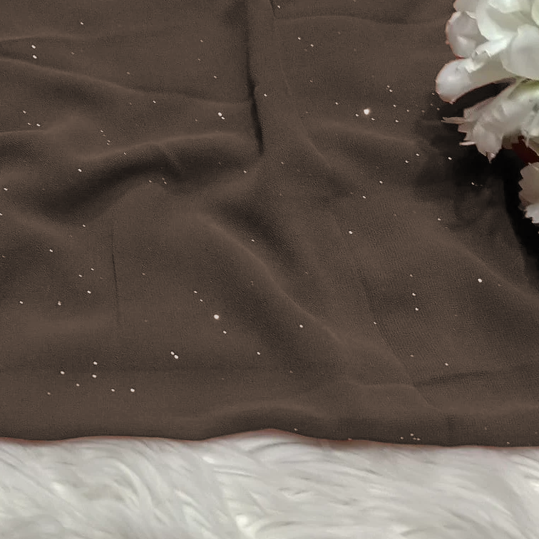 Georgette Glitter - Dark Chocloate