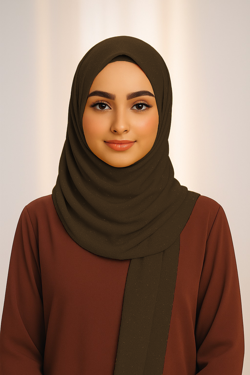 Georgette Glitter - Deep Espresso Brown