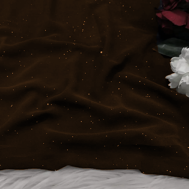 Georgette Glitter - Deep Espresso Brown