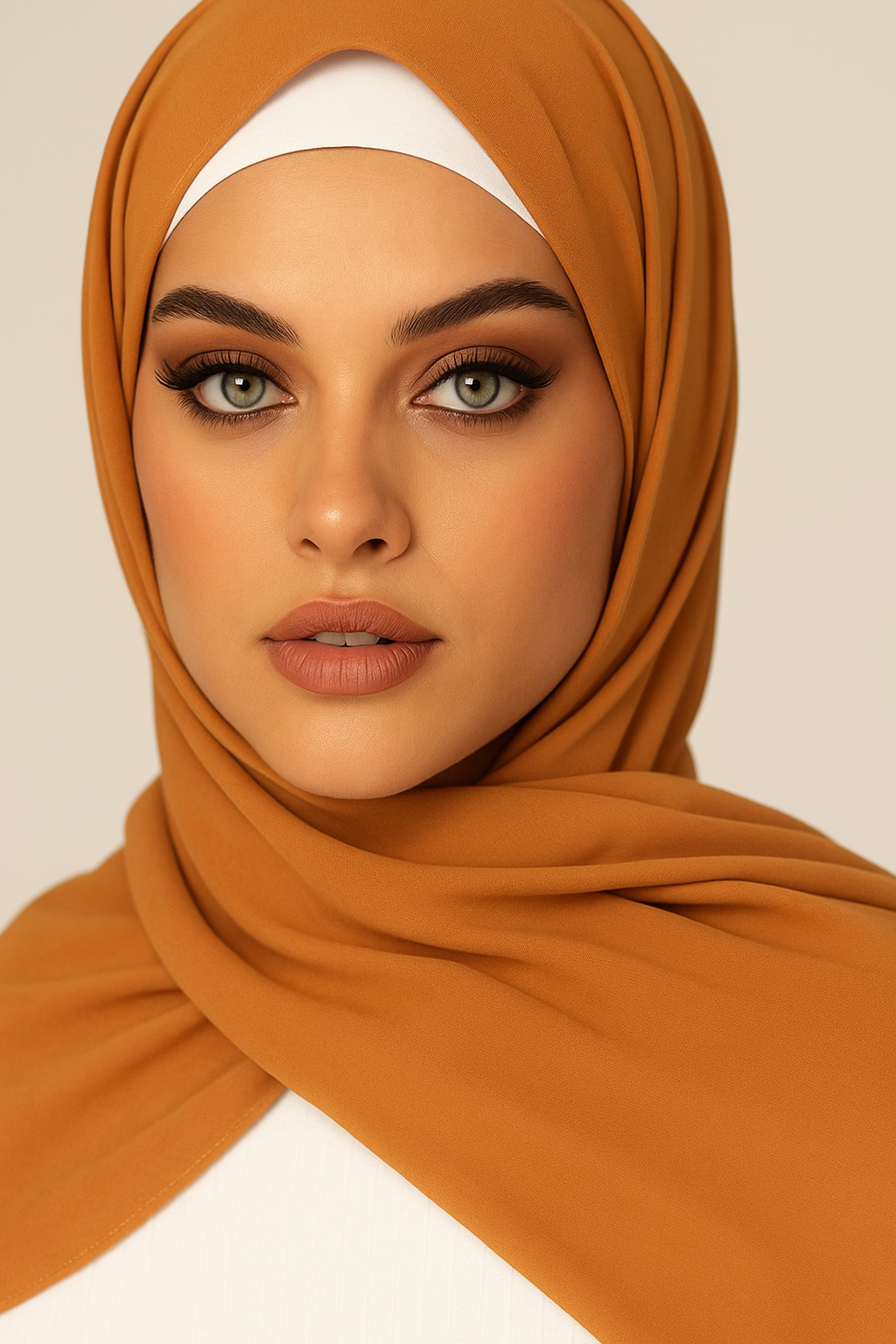 Plain Georgette - Golden Brown