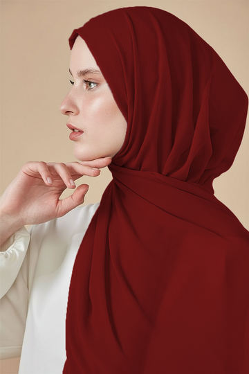 Metallic Chiffon Maroon