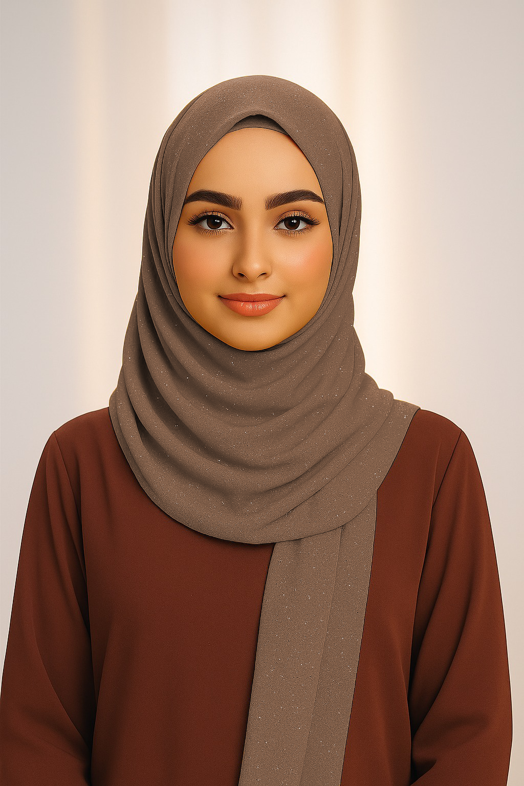 Georgette Glitter - Brown