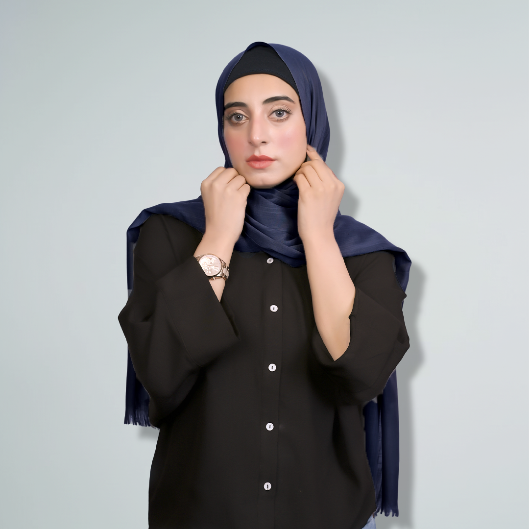 Turkish Self Lawn Dark Blue