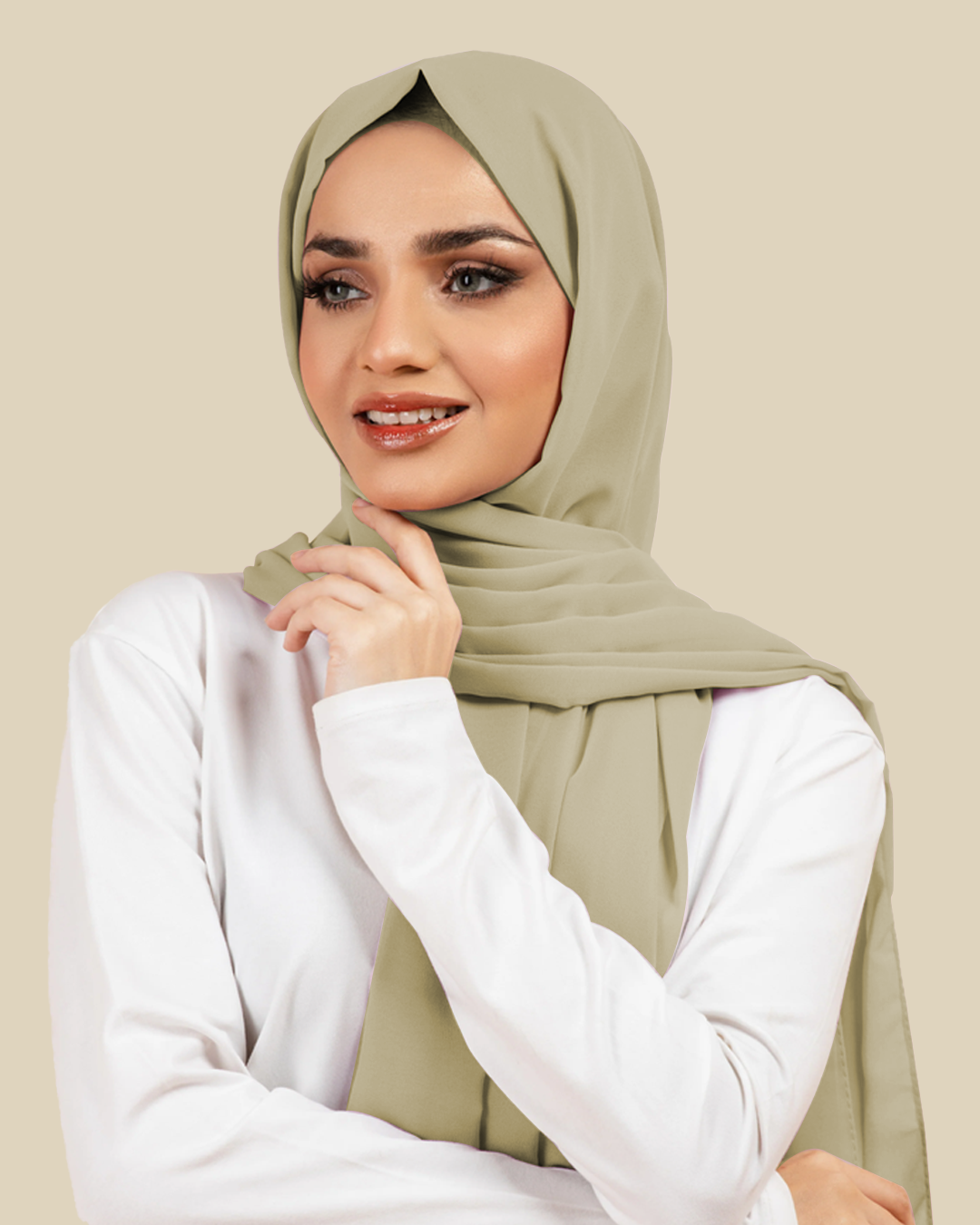Plain Georgette - Creamy