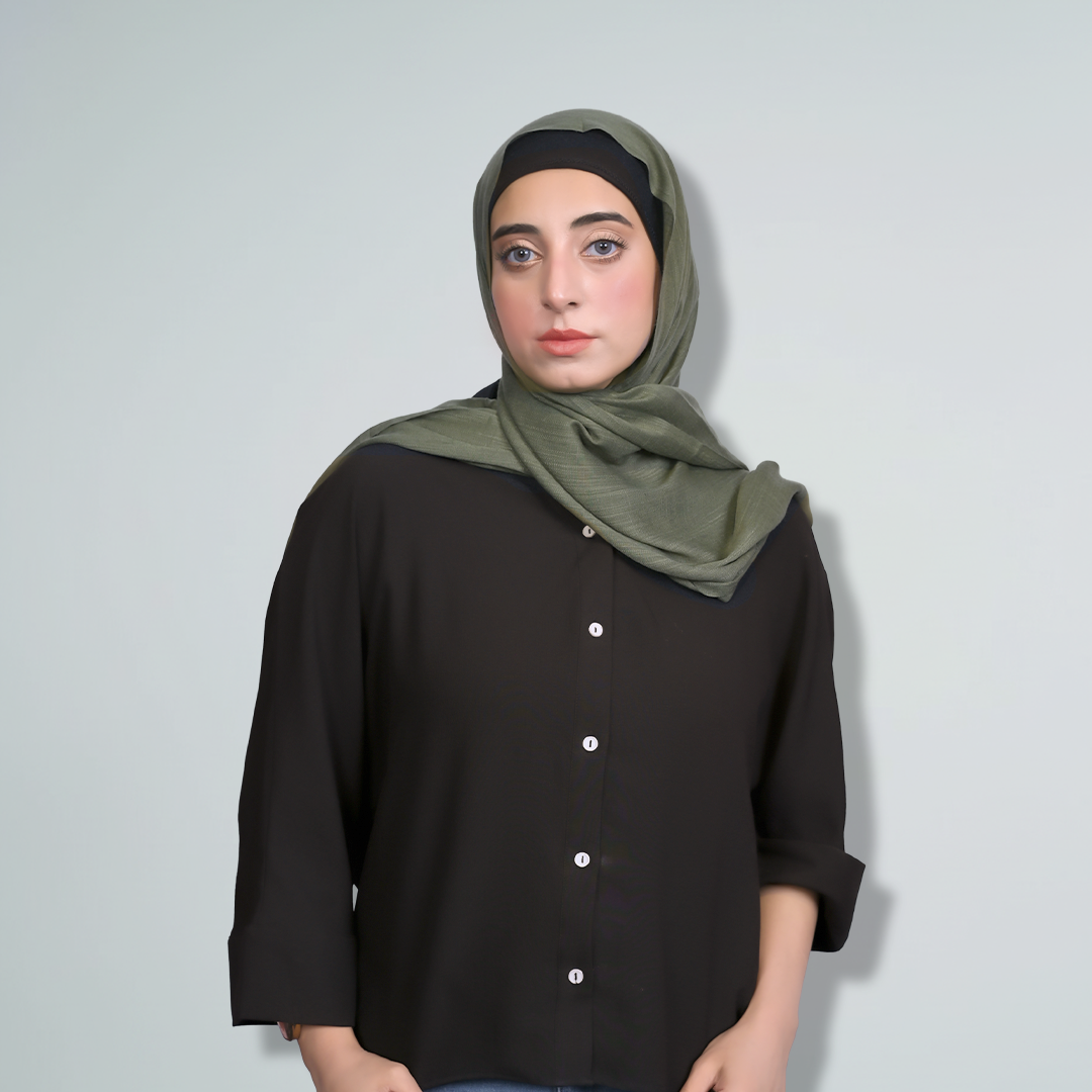 Turkish Self Lawn Olive Green